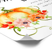 Poster Petit bar à fleurs citrouille Maman-Osa (Coin)