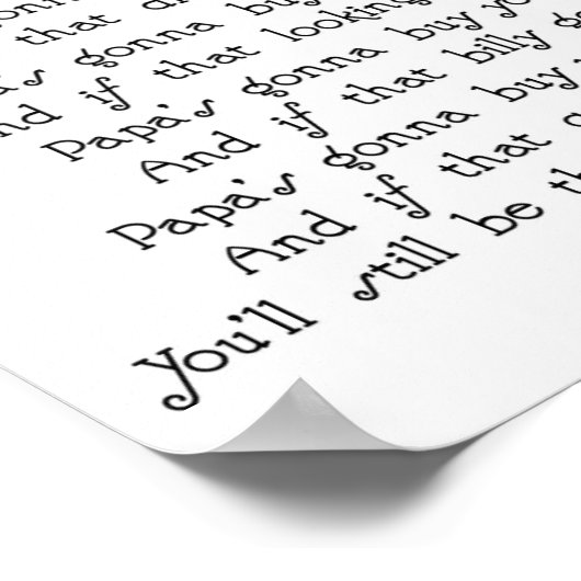 Poster Petit bébé (Coin)