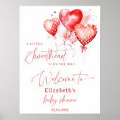 Poster Petit bébé de la Saint-Valentin bienvenue (Devant)