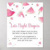 Poster Petit Bébé doux Watermelon Late Night Diapers (Devant)