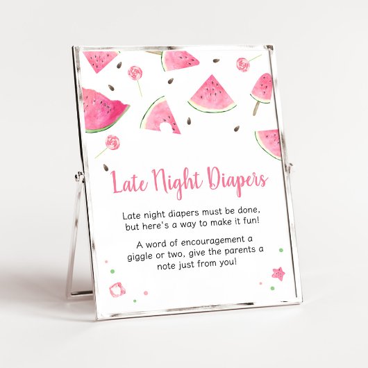 Poster Petit Bébé doux Watermelon Late Night Diapers