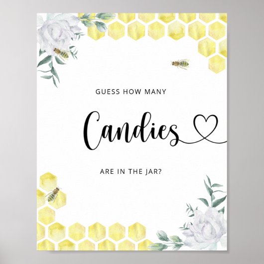 Poster Petit BEE devine combien de bonbons (Devant)