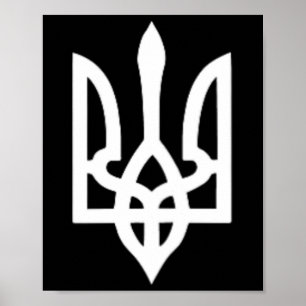 Poster Petit blason ukrainien symbole de drapeau signe lo