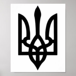 Poster Petit blason ukrainien symbole de drapeau signe lo