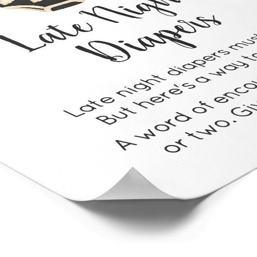 Poster Petit Boo Clothesline Baby Late Night Diaper Signa (Coin)