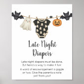 Poster Petit Boo Clothesline Baby Late Night Diaper Signa (Devant)