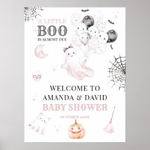 Poster Petit Boo Cute Ghost Halloween Baby Girl Douche