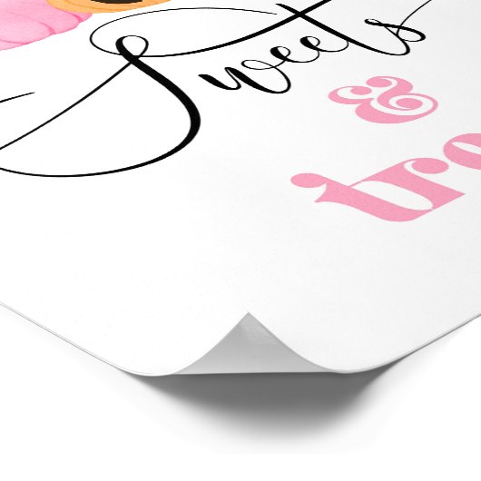 Poster Petit Boo fantôme rose Halloween Douceurs et frian (Coin)