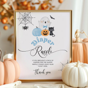 Poster Petit Boo Halloween Blue Diaper tombole