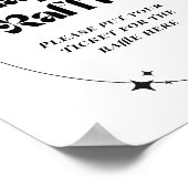 Poster Petit Boo minimal Baby shower gothique d'Halloween (Coin)