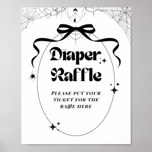 Poster Petit Boo minimal Baby shower gothique d'Halloween