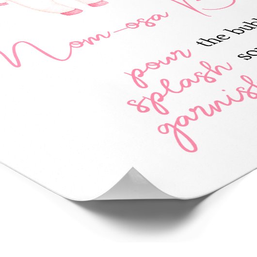 Poster Petit Boo rose Halloween Baby shower Maman Osa Bar (Coin)