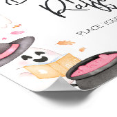 Poster Petit Boo rose Halloween Raffle de couche (Coin)
