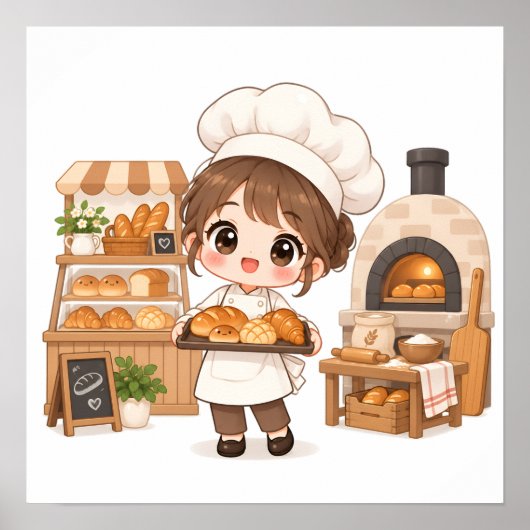 Poster Petit Boulanger Joyeux (Devant)