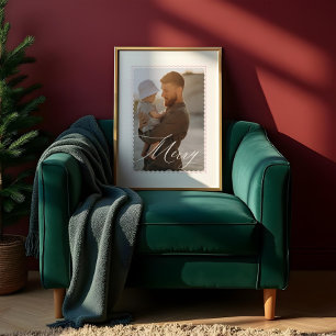 Poster Petit cadre de vague rétro Joyeux script Photo per