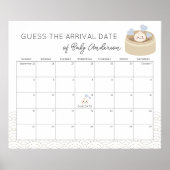 Poster Petit calendrier de devinette de la date prévue de (Devant)