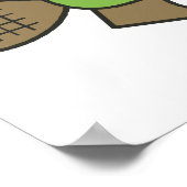 Poster petit castor mignon avec hache (Coin)