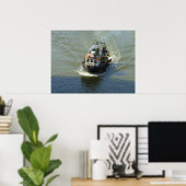 Poster Petit chalutier, port de Cardiff Bay (Bureau à domicile)