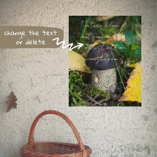 Poster Petit champignon mignon