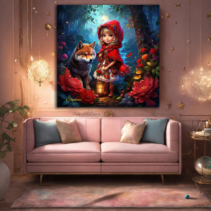 Poster Petit Chaperon Rouge et Loup