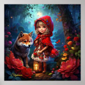 Poster Petit Chaperon Rouge et Loup (Devant)