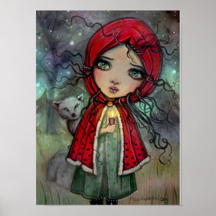 Poster Petit Chaperon Rouge Poupée Art Baby Big Eye
