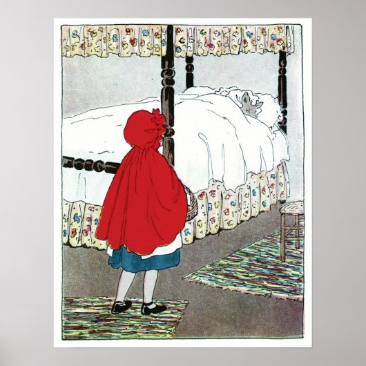 Poster Petit Chaperon Rouge : Quelles Bonnes Oreilles Vou (Devant)