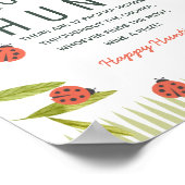 Poster Petit chasse aux sucettes Ladybug Verte Bébé (Coin)