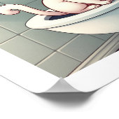 Poster Petit chat drôle (Coin)