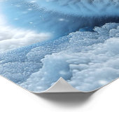 Poster Petit chaton blanc dans Noël enneigé (Coin)