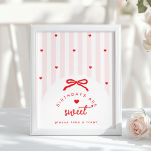 Poster Petit chéri Les anniversaires sont doux noeud coqu