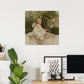 Poster Petit Cherub souriant (Bureau à domicile)