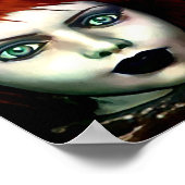 Poster Petit Cheveux rouge Feu sorcière fille art Imagina (Coin)