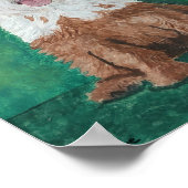 Poster Petit Chien blanc après le bain - Beaux art Imprim (Coin)