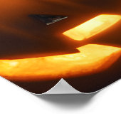 Poster Petit chien de boîte d'Halloween avec Citrouilles  (Coin)