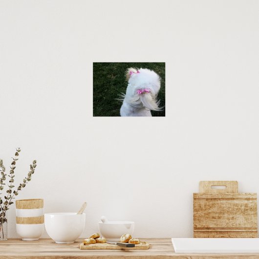 Poster Petit chiot avec rubans (Cuisine)