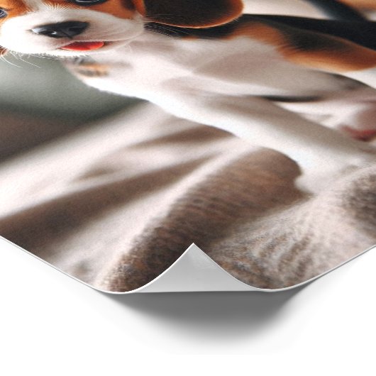 Poster Petit chiot beagle (Coin)