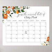 Poster Petit chou devinez le calendrier de date prévue Po (Devant)