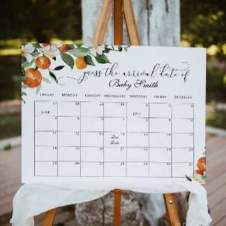 Poster Petit chou Guess calendrier de date d'accouchement