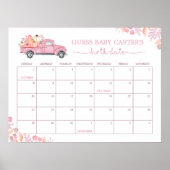 Poster Petit Citrouille Baby Date d'échéance Calendrier J (Devant)