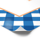 Poster Petit Citrouille bleu automne Boisson d'anniversai (Coin)