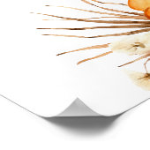 Poster Petit Citrouille Boho Floral Anniversaire Bienvenu (Coin)