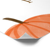 Poster Petit CITROUILLE Camion bleu Automne Bienvenue (Coin)