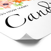 Poster Petit citrouille floral deviner combien de bonbons (Coin)