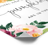 Poster Petit citrouille floral devinez combien de citroui (Coin)