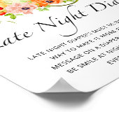 Poster Petit citrouille floral Late nuit couches jeu (Coin)