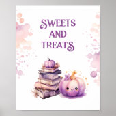 Poster Petit citrouille Halloween Sucres et friandises (Devant)