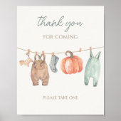 Poster Petit Citrouille Merci de vêtements de garçon pour (Devant)