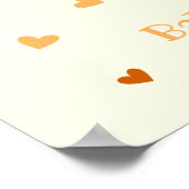 Poster Petit Citrouille Pie Baby shower d'automne (Coin)