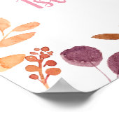 Poster Petit Citrouille Rose fille Boho Anniversaire Bien (Coin)